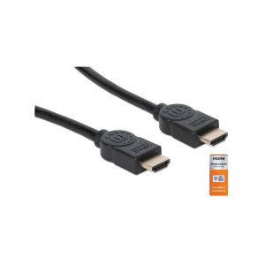 مانهاتن من HDMI الى HDMI يدعم 4K@60Hz - بطول 1.8 متر موديل 394727 - أسود