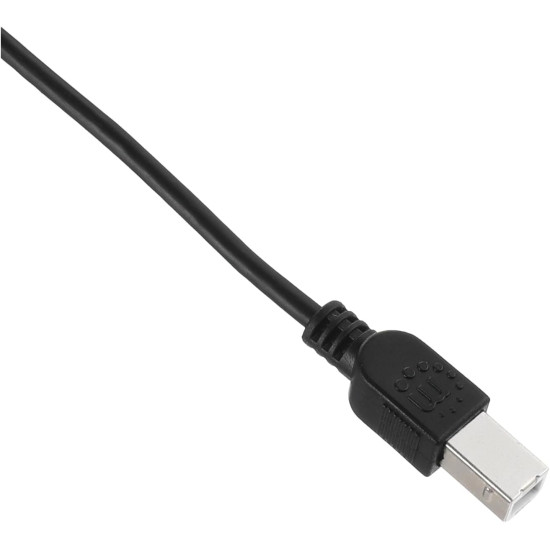 كابل USB عالي السرعة للطابعات وصلة ذكر A / B بطول 5 متر 15 قدم موديل رقم 337779 من مانهاتن لون اسود