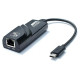 محول USB 3.0 نوع C الى جيجابت ايثرنت LAN للكمبيوتر - اسود