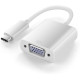 محول USB-C إلى منفذ في جي ايه - USB-C 3.1 ذكر إلى منفذ في جي ايه أنثى 1080 بيكسل، محول فيديو مع وصلة قابس متوافقة مع التابلت والكمبيوتر وجهاز العرض البروجكتور وشاشة العرض (أبيض)