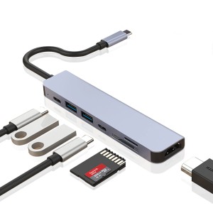 تحويله 1*7 من تايب سي الي 2USB-HDMI-2 TYPE-C-HUB