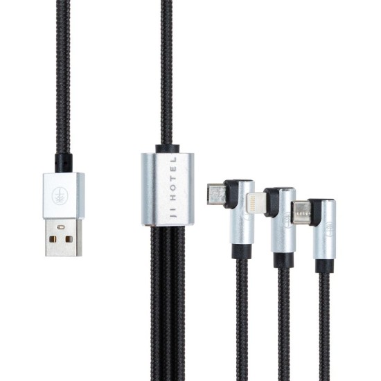 توبي (MP269) كابل Type C + مايكرو + أيفون (لايتينيج) Sync & Charge - أسود توبي (MP269) كابل Type C + مايكرو + أيفون (لايتينيج) Sync & Charge - أسود