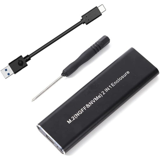 قارئ هارد SSD M.2 PCI-E خارجي من M.2 NVME الى USB 3.1 النوع سي من الجيل 2 بسرعة 10 جيجابايت في الثانية (M.2-الى-NVMe)