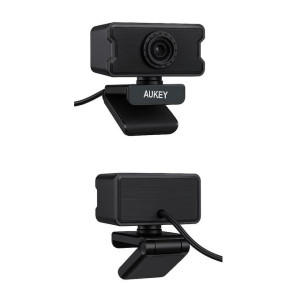 Aukey كاميرا ويب للامؤتمرات و مكالمات الفيديوهات مع ميكروفون مدمج - توازن أبيض تلقائي- وضوح 1080P Full HD- اوكاي PC-W10