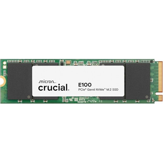 هارد SSD داخلي E100 480GB M.2 NVMe PCIe الجيل الرابع، حتى 4700MB/s، متوافق مع اللاب توب والكمبيوتر المكتبي من كروشال - CT480E100SSD8