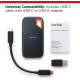 سانديسك SSD محمول للغاية سعة 1 تيرابايت - حتى 1050 ميجابايت/ثانية، USB-C، USB 3.2 الجيل الثاني، مقاوم للماء والغبار بتصنيف IP65، برامج ثابتة محدثة، محرك خارجي ذو حالة ثابتة - SDSSDE61-1T00-G25