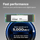 هارد Crucial E100 سعة 1 تيرابايت M.2 NVMe بمنفذ PCIe الجيل الرابع SSD داخلي - حتى 5,000 ميجابايت/ثانية - متوافق مع اللابتوب وسطح المكتب - CT1000E100SSD8