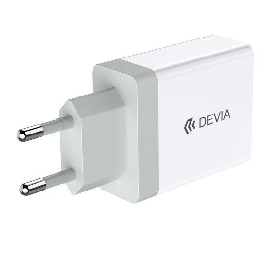 ديفيا Smart Series شاحن بمخرجين 5V 2.4A - أبيض ديفيا Smart Series شاحن بمخرجين 5V 2.4A - أبيض