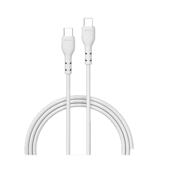 ديفيا كابل EC151 Kintone Series من Type-C الي Type-C طوله 1 متر 3A - أبيض ديفيا كابل EC151 Kintone Series من Type-C الي Type-C طوله 1 متر 3A - أبيض