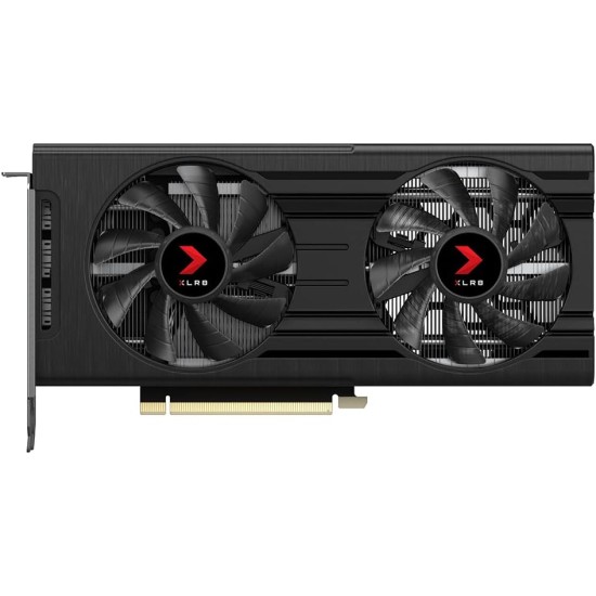 بطاقة رسومات ريفيل جيمينجXLR8 GeForce RTX 3050 سعة 8 جيجابايت من بي ان واي، بمروحتي تبريد واضاءة ابيك اكس بفضاء لوني ار جي بي™