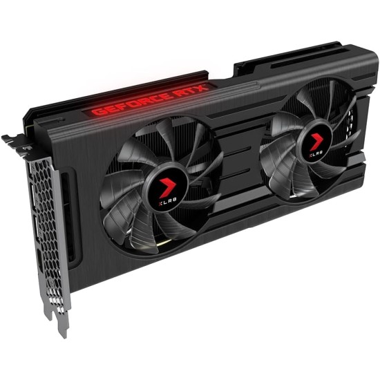 بطاقة رسومات ريفيل جيمينجXLR8 GeForce RTX 3050 سعة 8 جيجابايت من بي ان واي، بمروحتي تبريد واضاءة ابيك اكس بفضاء لوني ار جي بي™