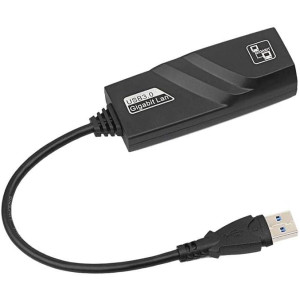 محول ايثرنت USB 3.0 الى 10 &&& 100 1000، شبكة محلية LAN، ار جيه 45 سلكي متوافق مع نينتندو سويتش ووي يو وماك بوك وكروم وويندوز10 و8.1 وMac OS وسيرفس برو، لون اسود