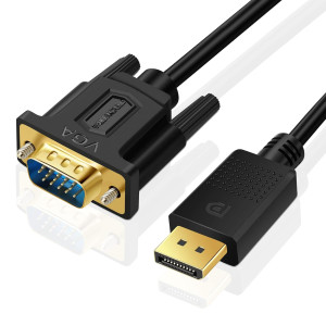 كابل بطول 1.5 متر نوع ديسبلاي بورت إلى VGA متوافق مع لابتوب