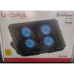  مروحه تبريد لابتوب مضئ أزرق يوتوبيا UC-404