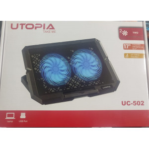  مروحه تبريد لابتوب مضئ أزرق يوتوبيا UC-502