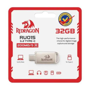 REDRAGON RU015 32GB High-Speed Type-C 3.2 Flash Drive فلاشة للكمبيوتر وللموبايل تايب سي